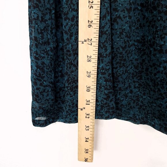 Spirit Of Grace Prairie Short Dress Long Sleeve Smocked Neck Medium Leopard - Picture 8 of 11